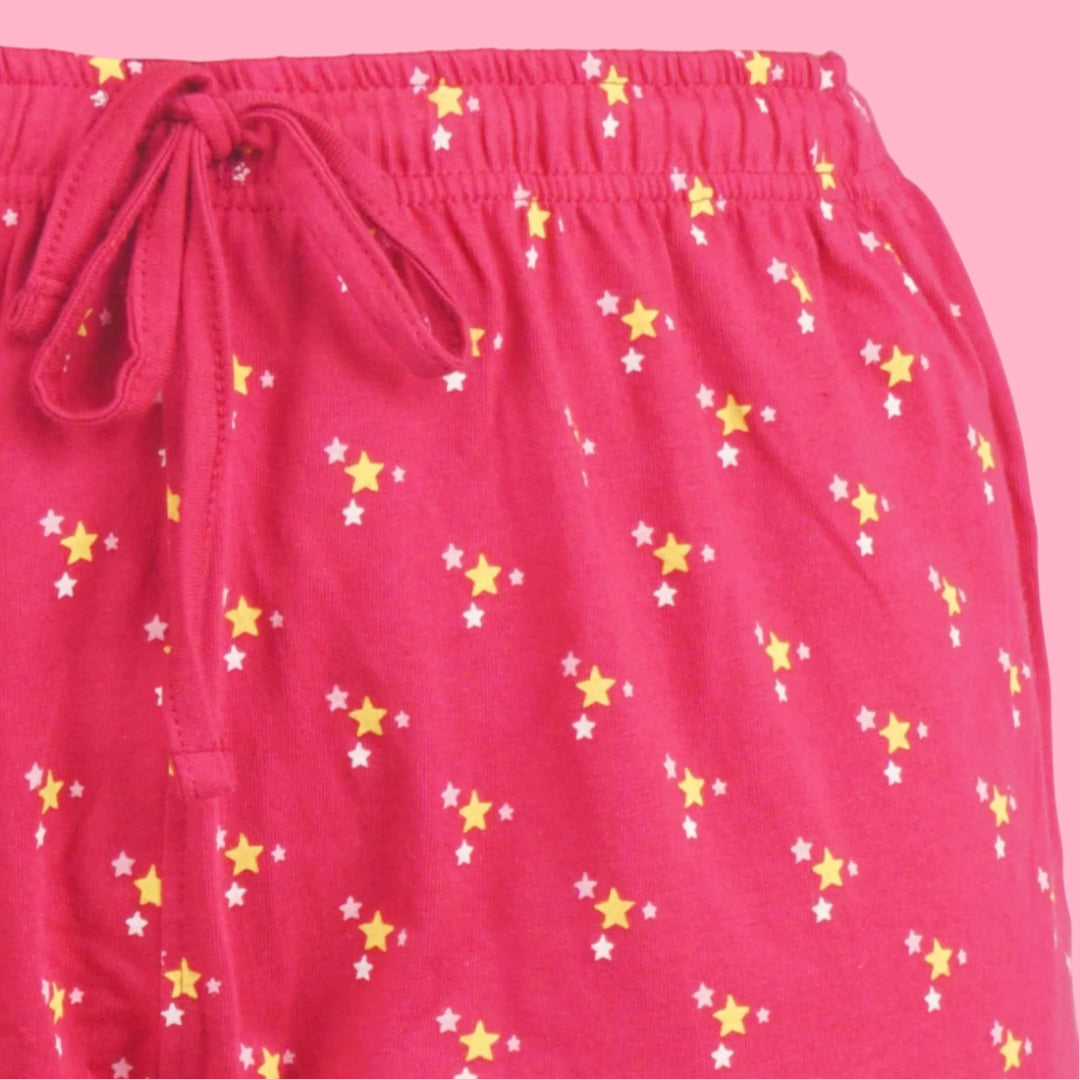 Maroon Cotton Night Shorts