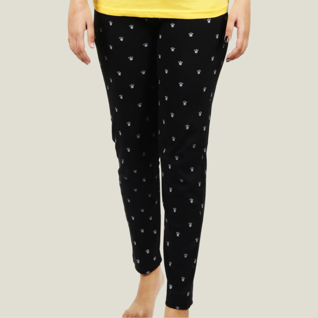 Cotton Night Suit Pajama Set - Yellow and Black