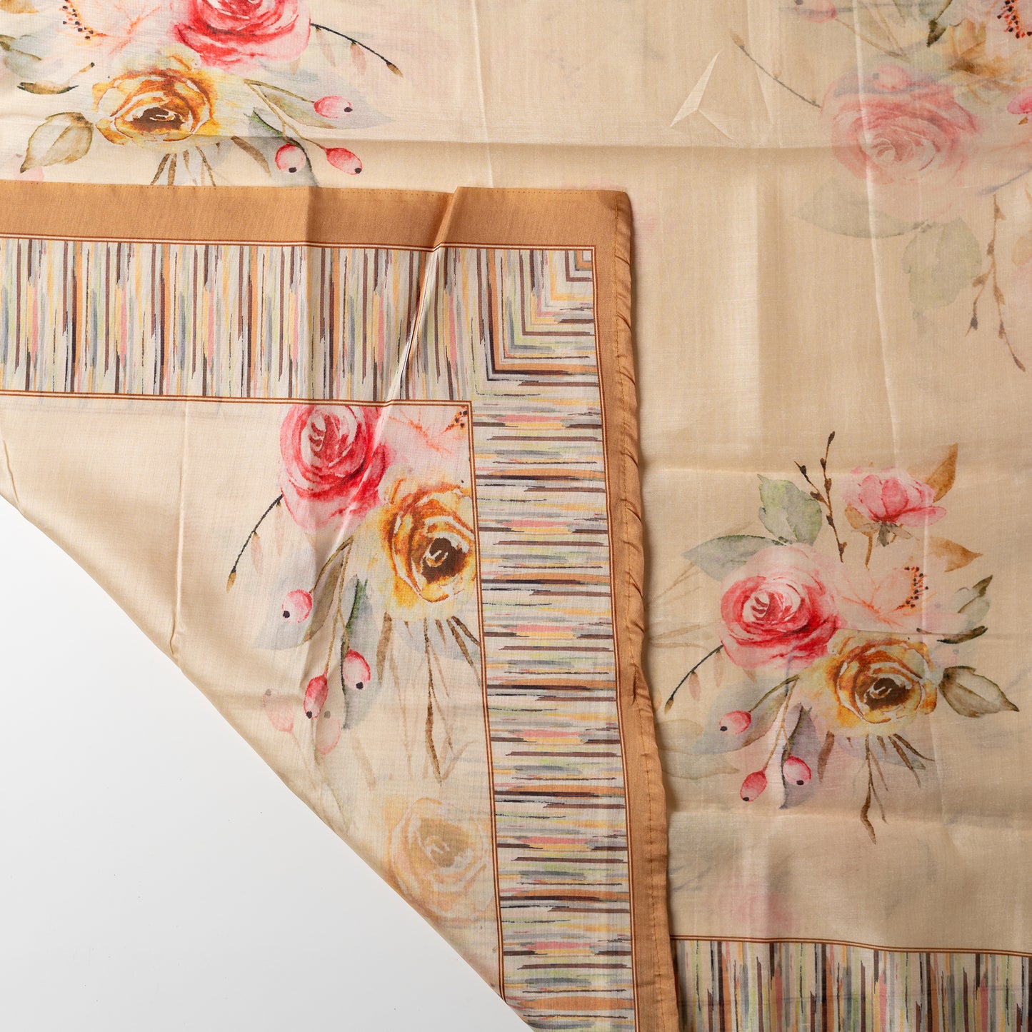 Ivory Silk Dress Material
