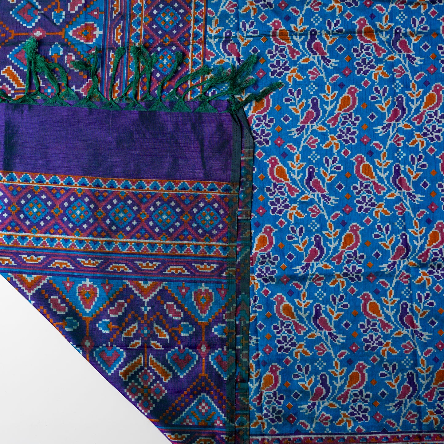 Silk dupatta with digital prints in multi color
