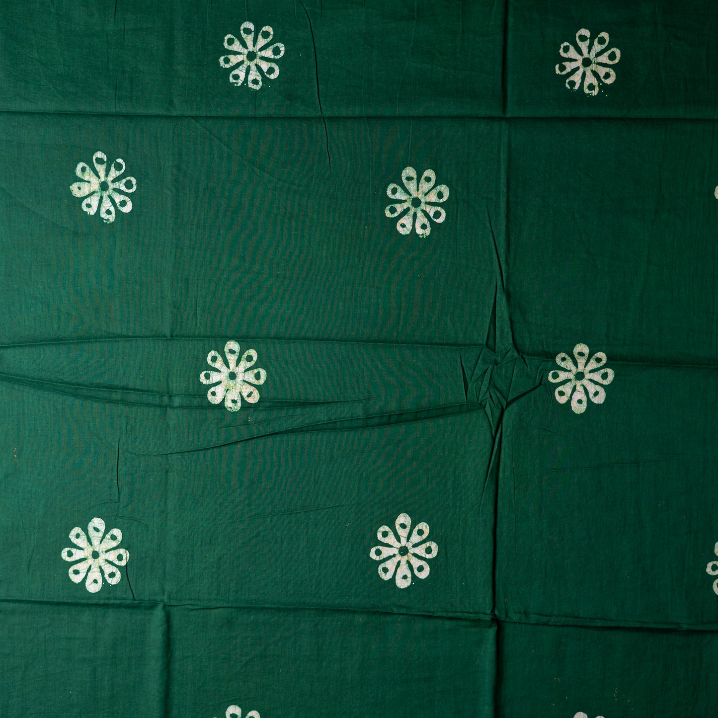 Cotton green color bottom with batik prints.
