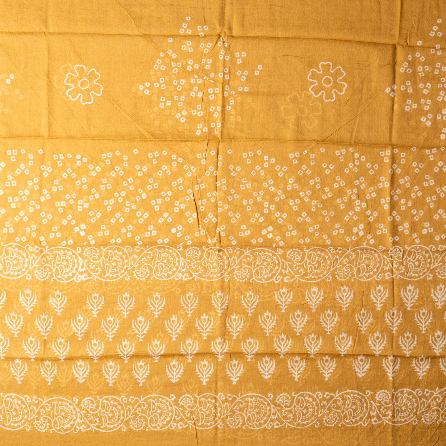 Mul cotton dupatta with matching print design.