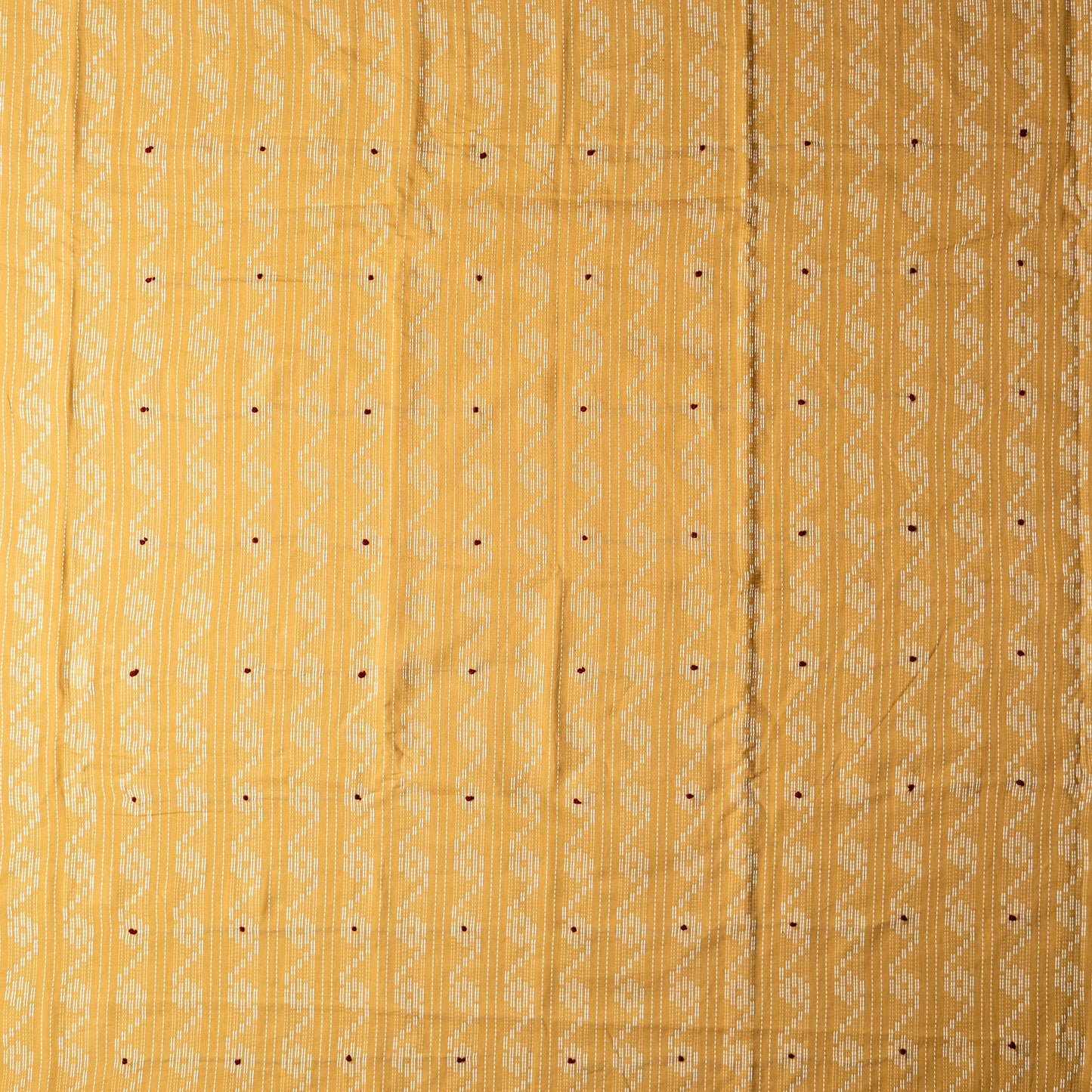 Cotton golden color top with katha work