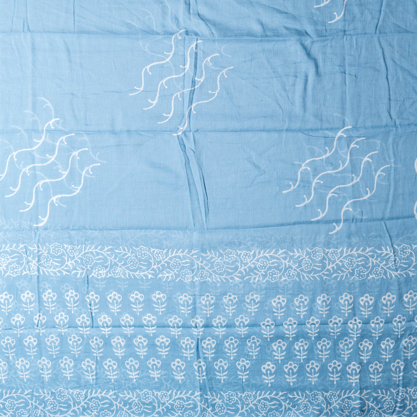 mul cotton dupatta with matching print design.