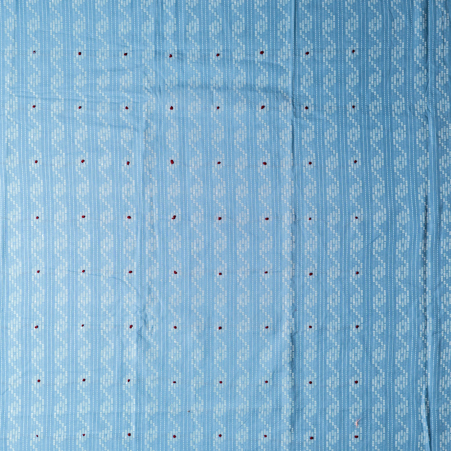 Cotton light blue color top with katha work
