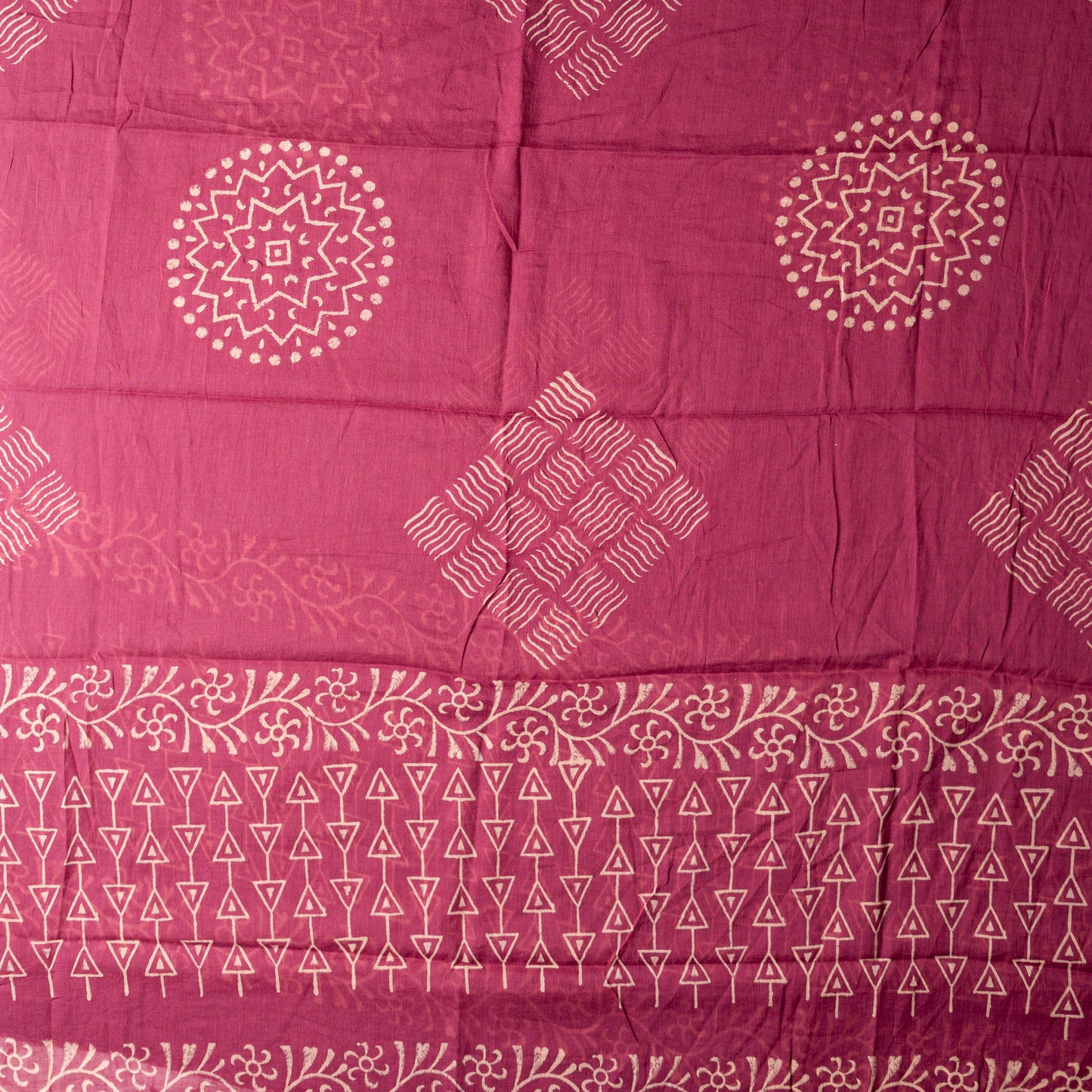 mul cotton dupatta with matching print design.