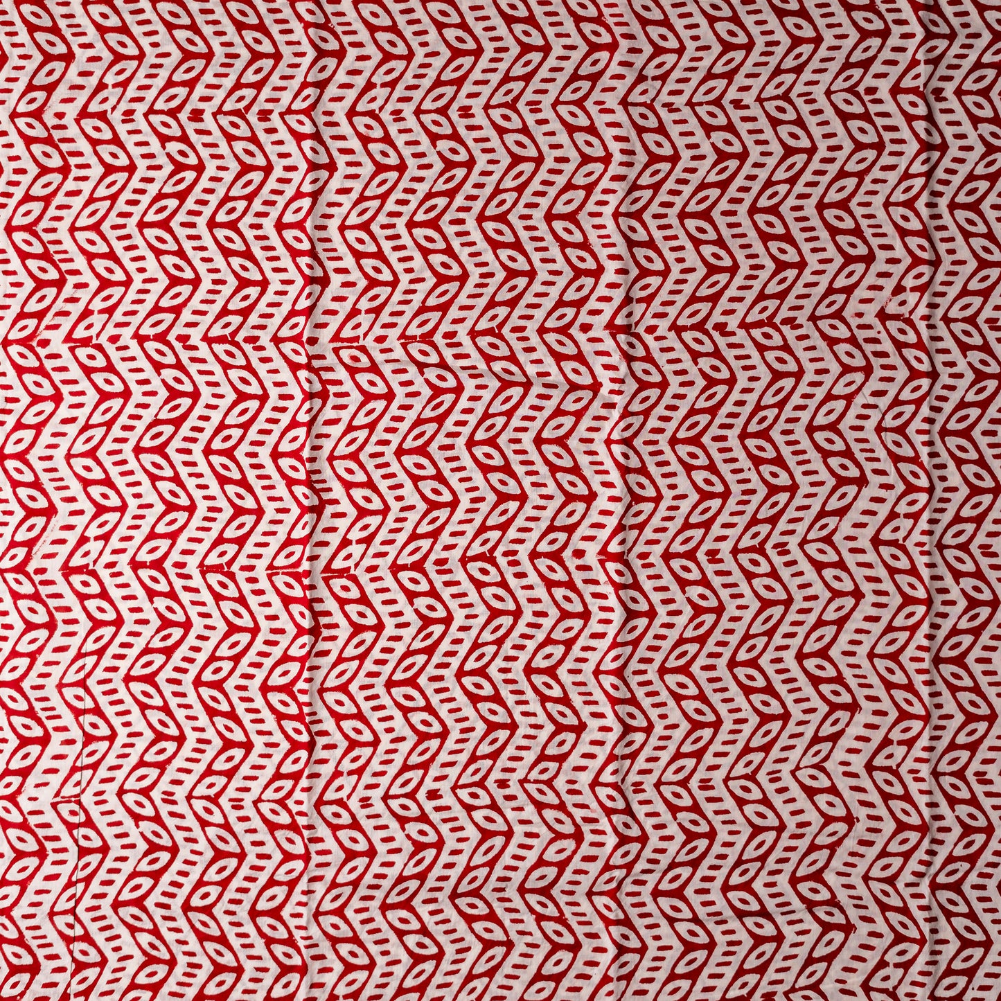 Hand Block Printed Cotton Dress Material (Brown)