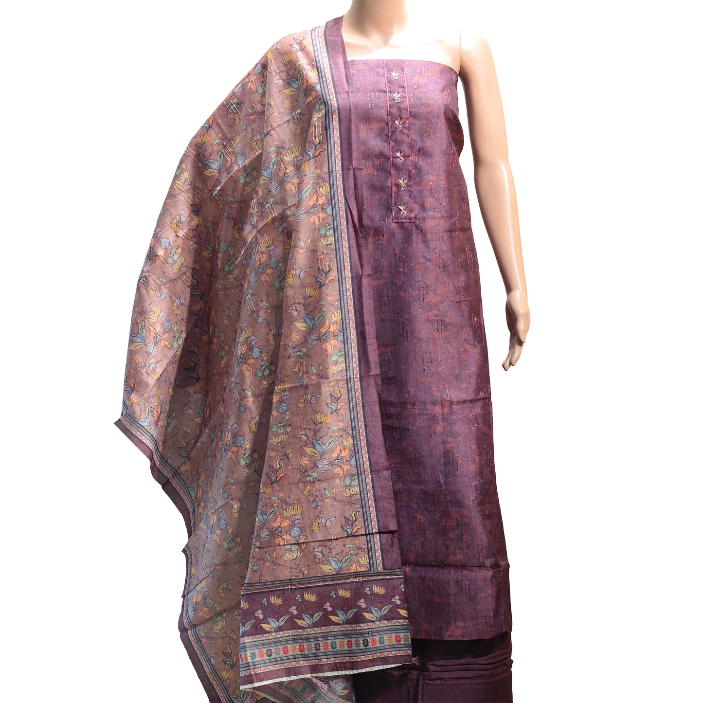 heavy occasion traditional silk dress material for women