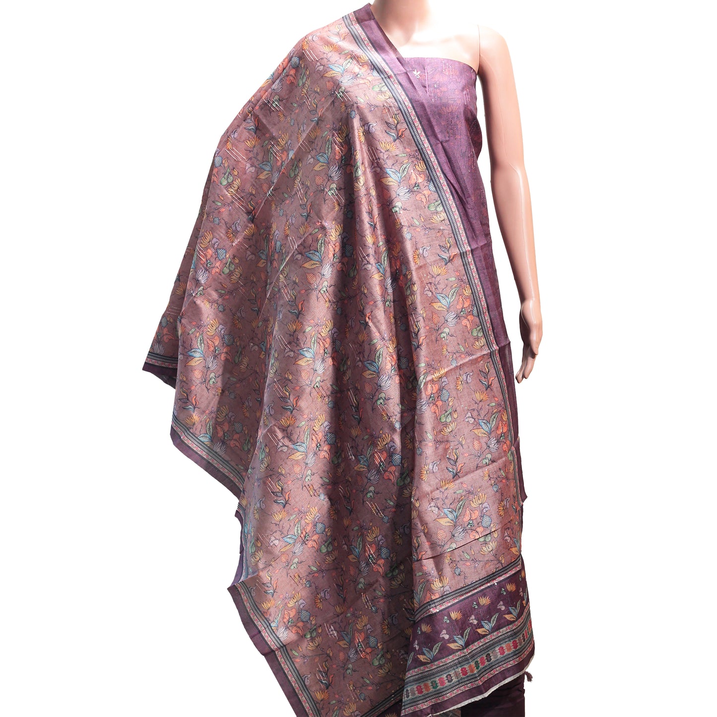 silk digital floral printed light weight dupatta