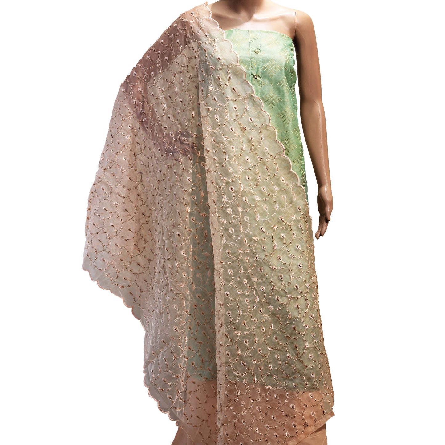 Pastel Green Dress Material