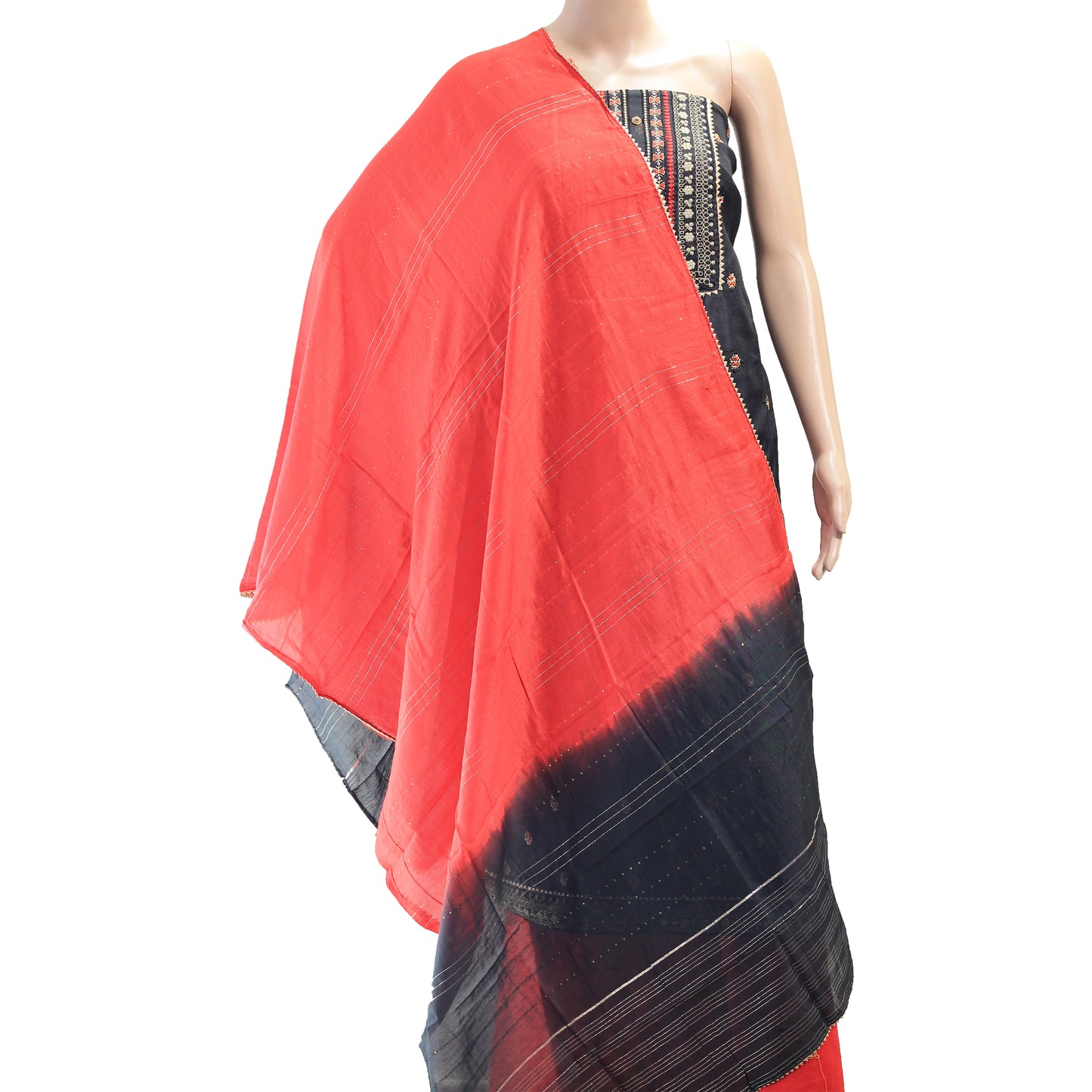 Black Silk Dress Material