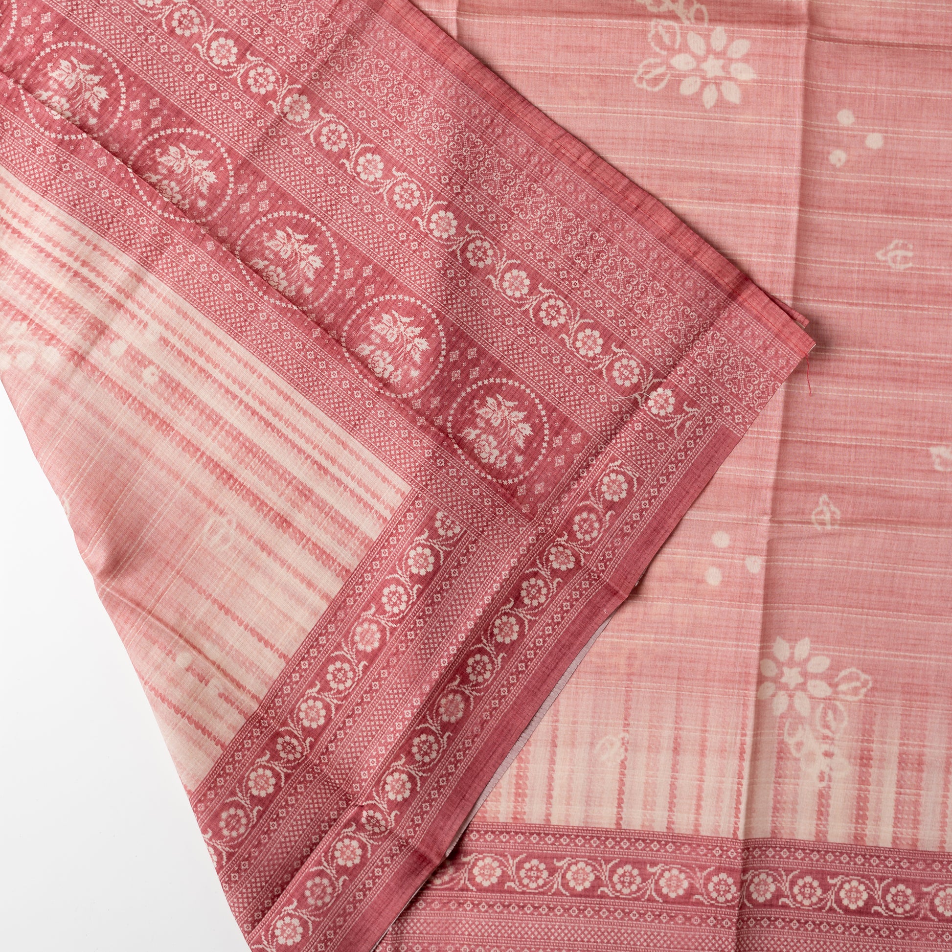 silk dupatta with beautiful digital prints in light peach color 