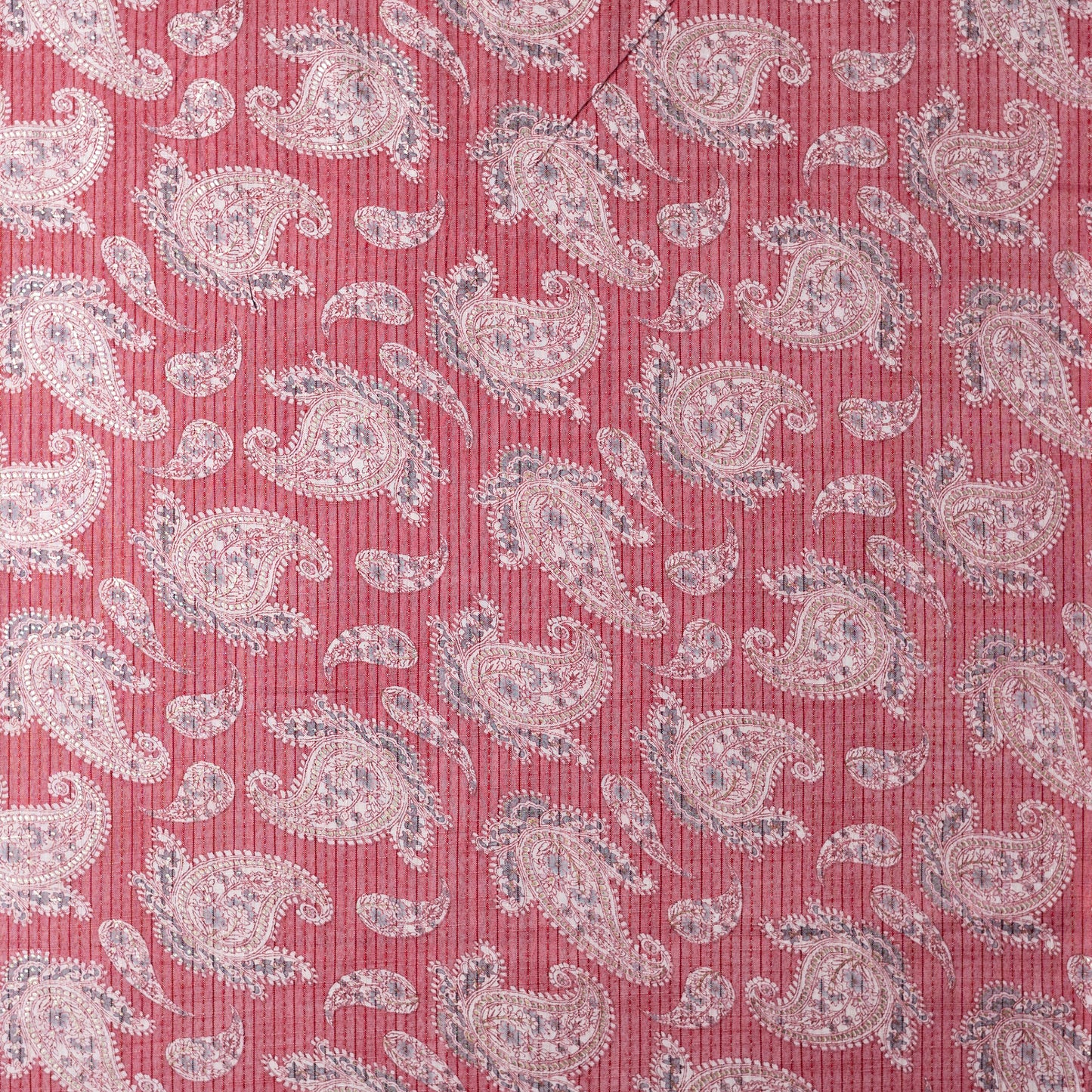 light pink foil printed cotton fabric 