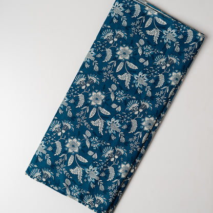 cotton printed fabric in blue color, it has 44 inches width, you can buy as many meters as per your requirement