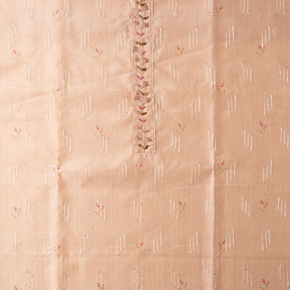 Baby Peach Silk Dress Material