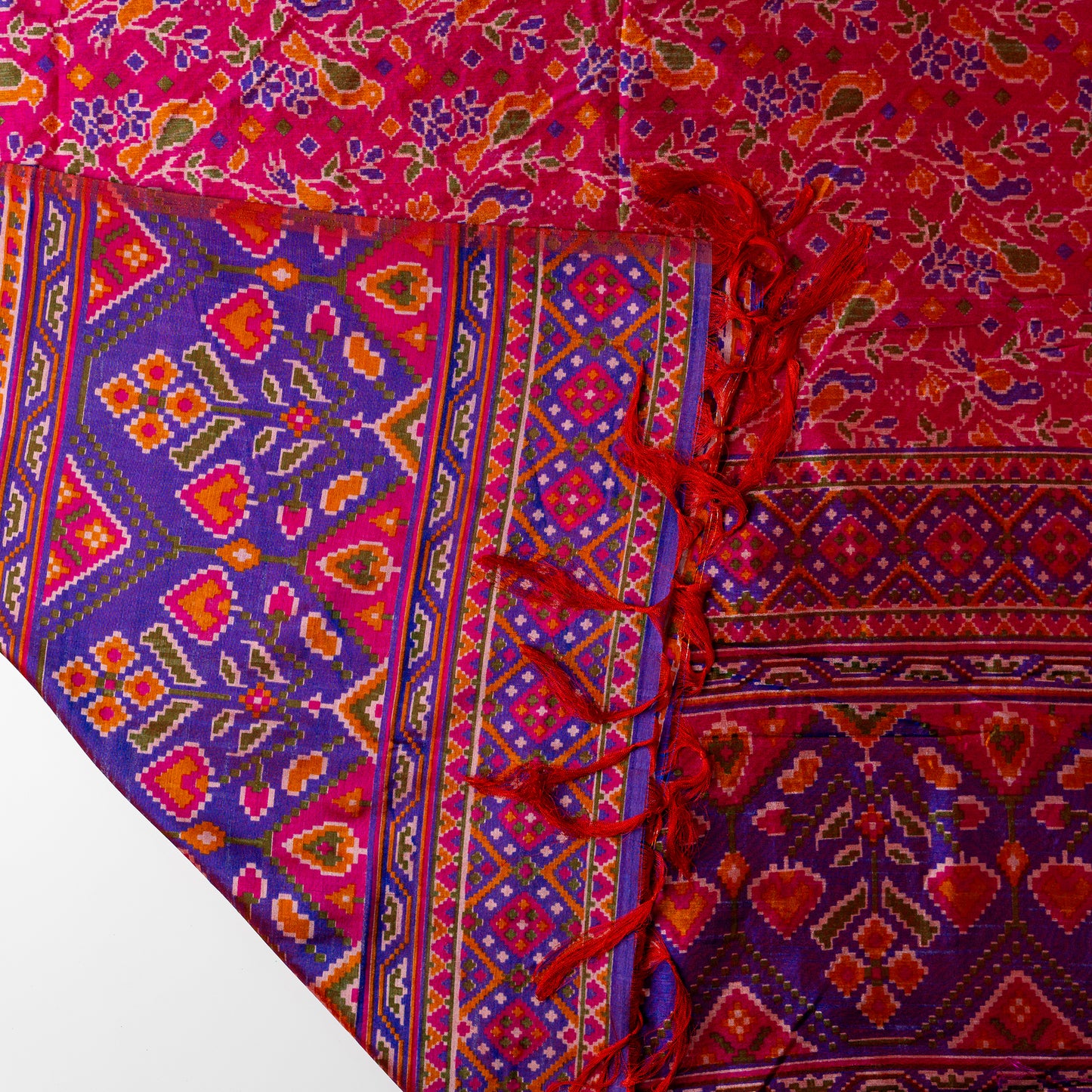 Silk dupatta with digital prints in multi color
