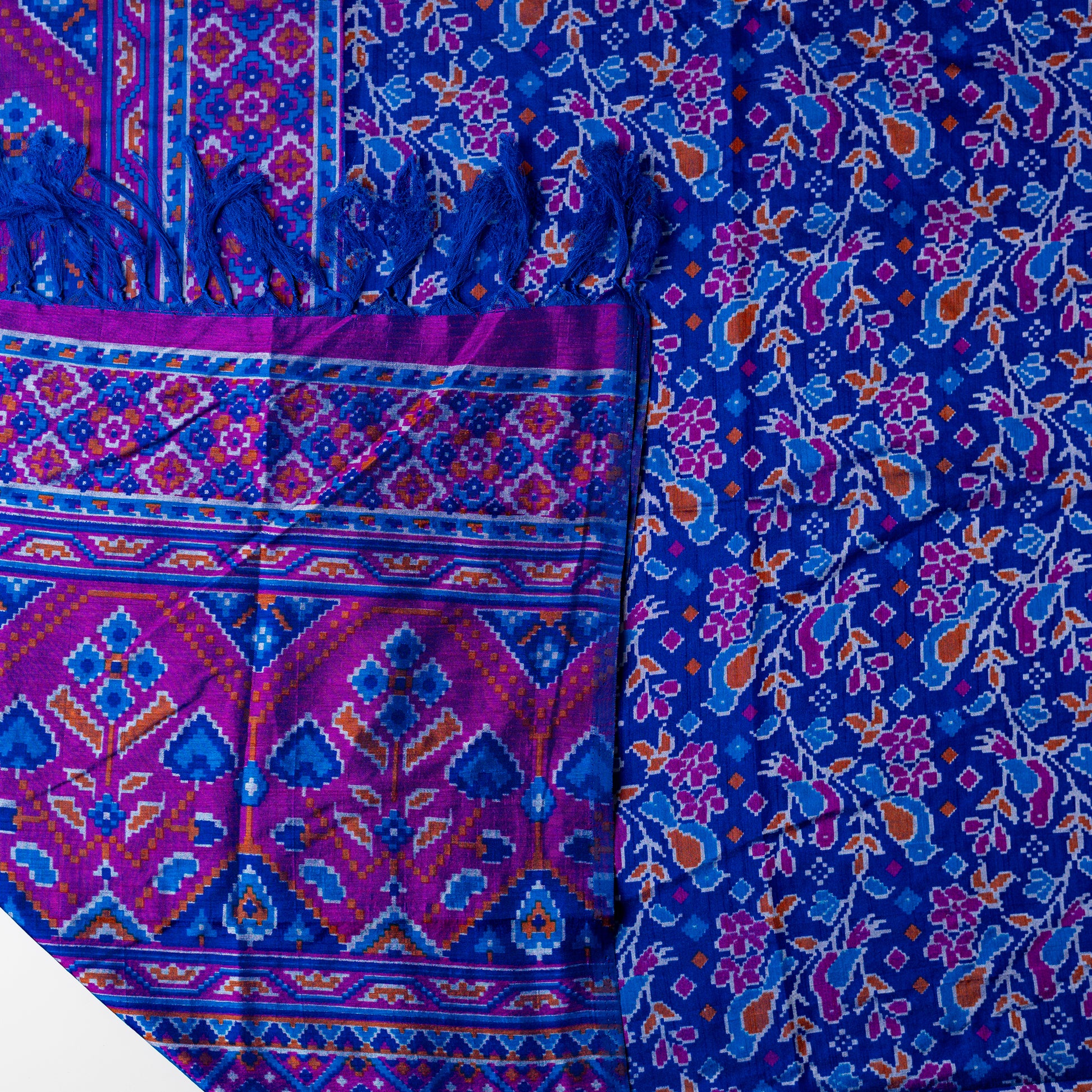 Silk dupatta with digital prints in multi color