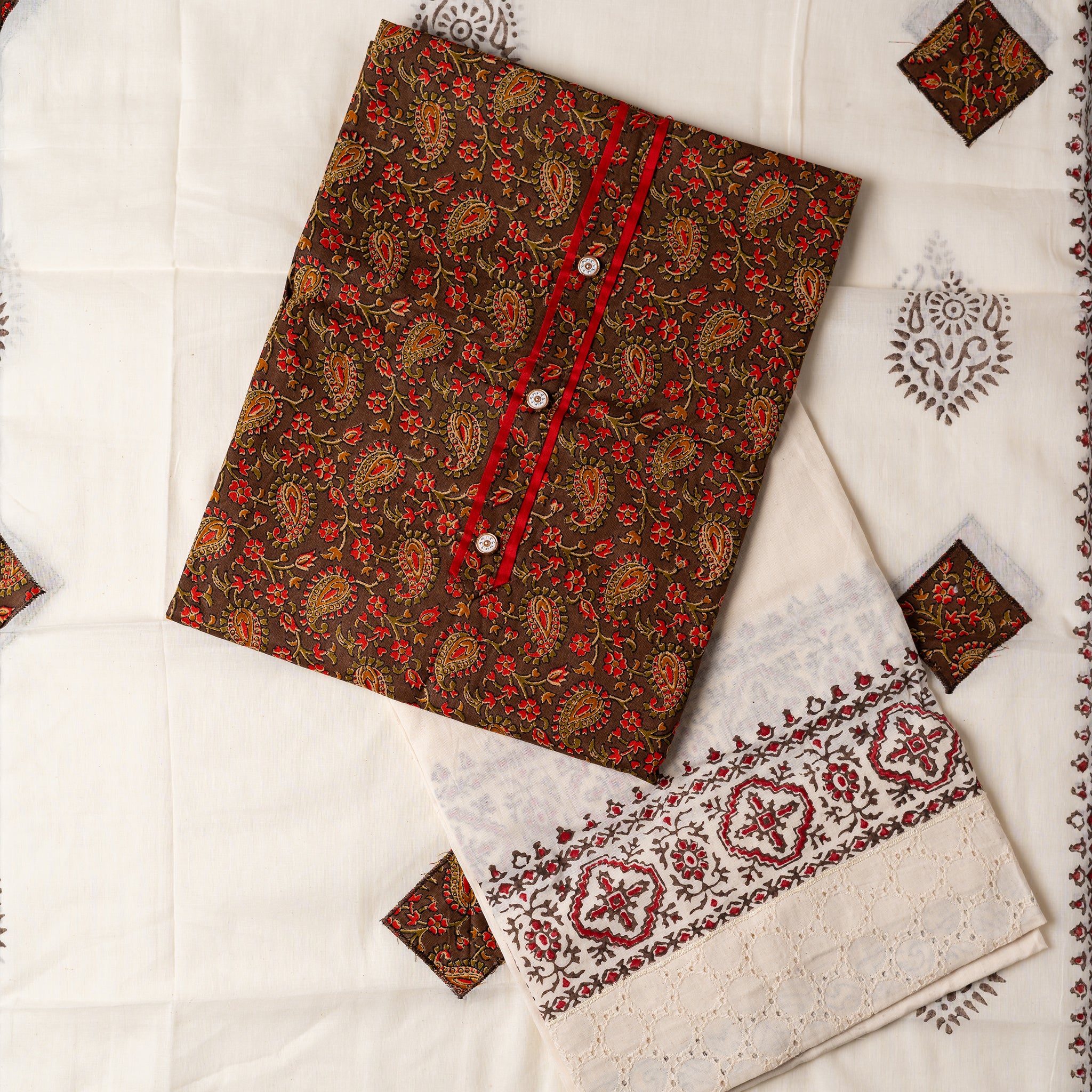 Ajrakh suit | Cotton dress pattern, Ajrakh prints, Indian bridesmaid dresses