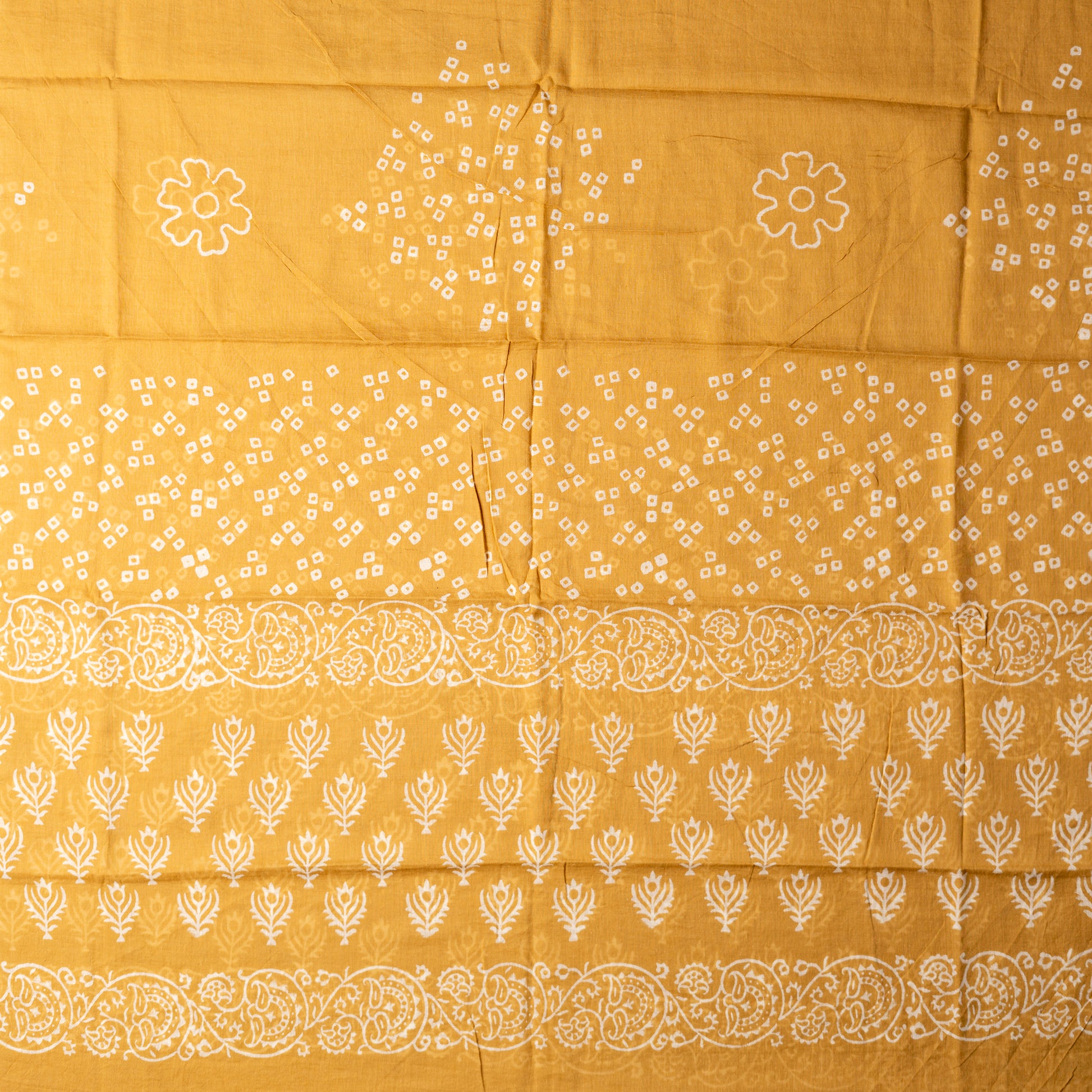 Mul cotton dupatta with matching print design.