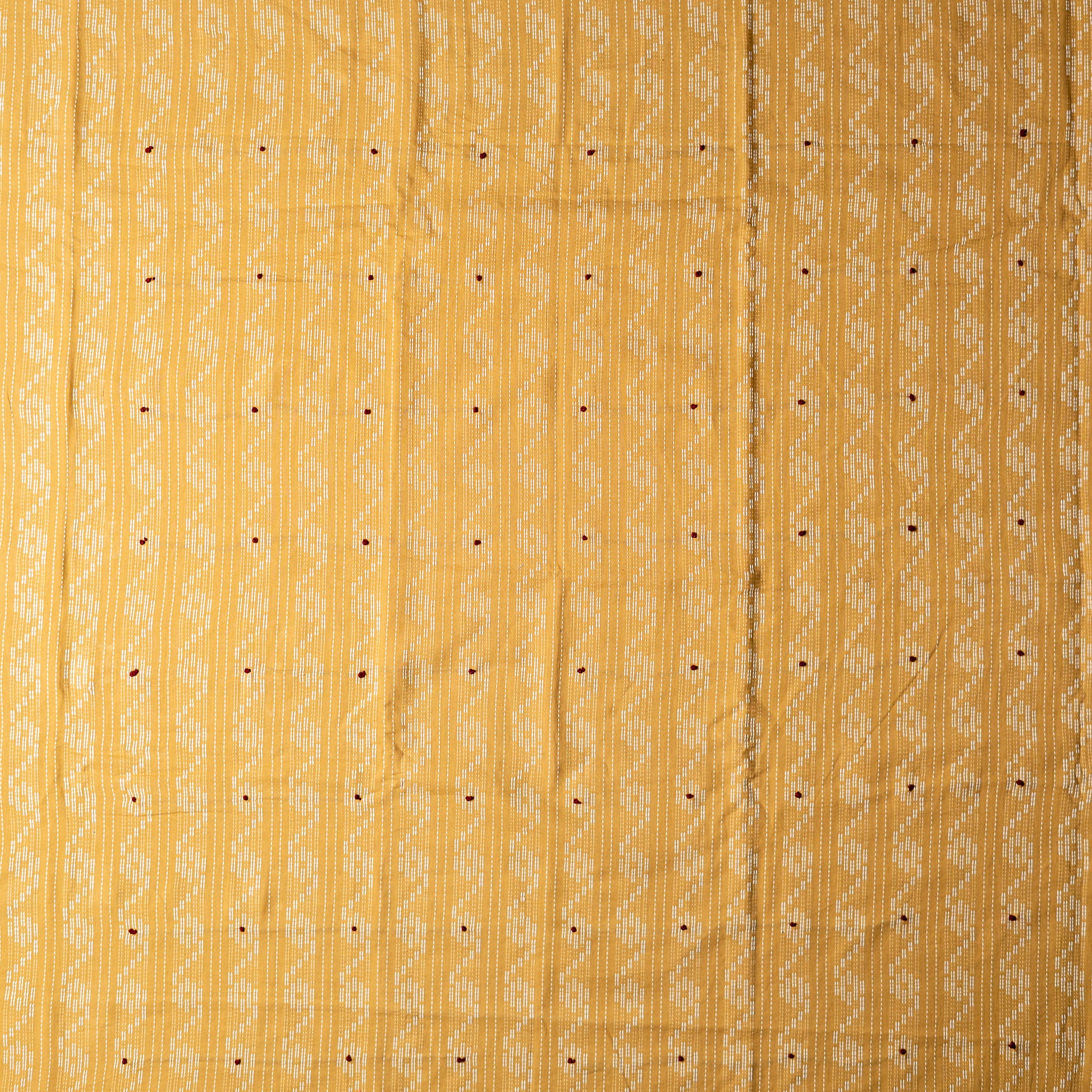 Cotton golden color top with katha work