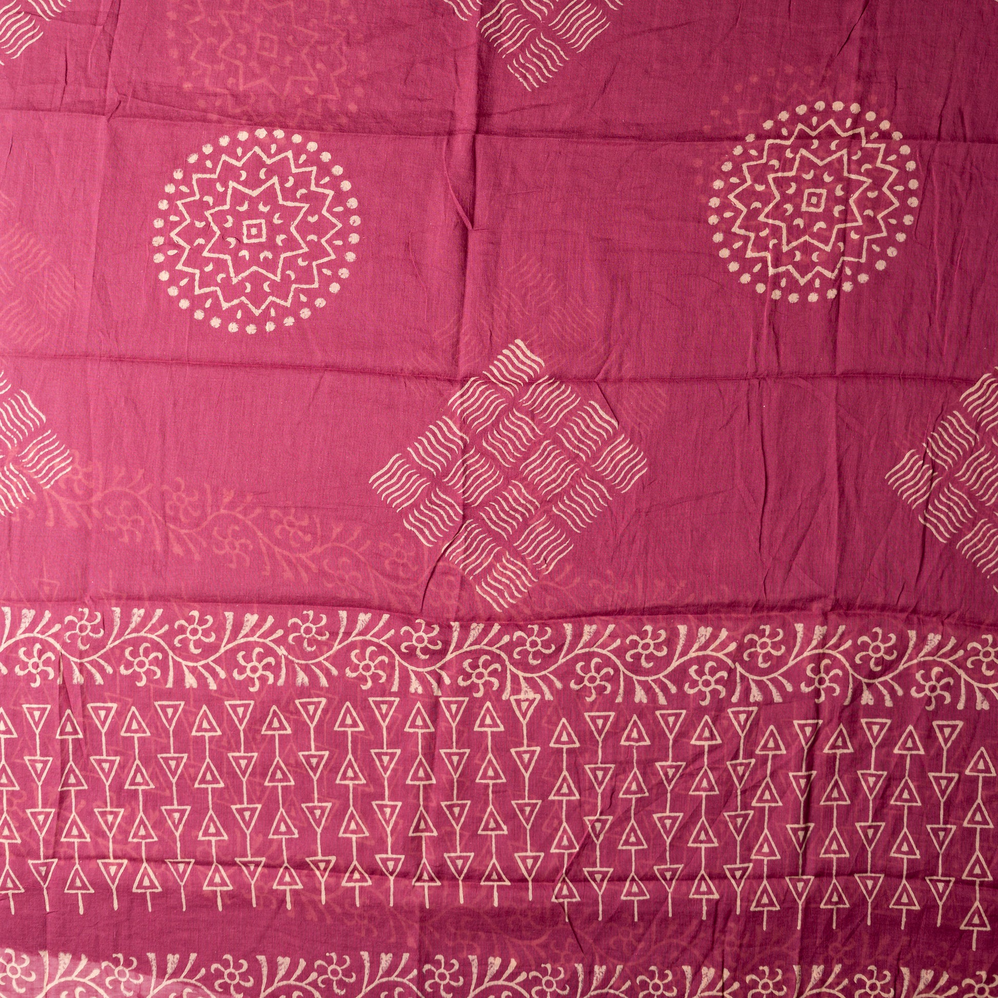 mul cotton dupatta with matching print design.