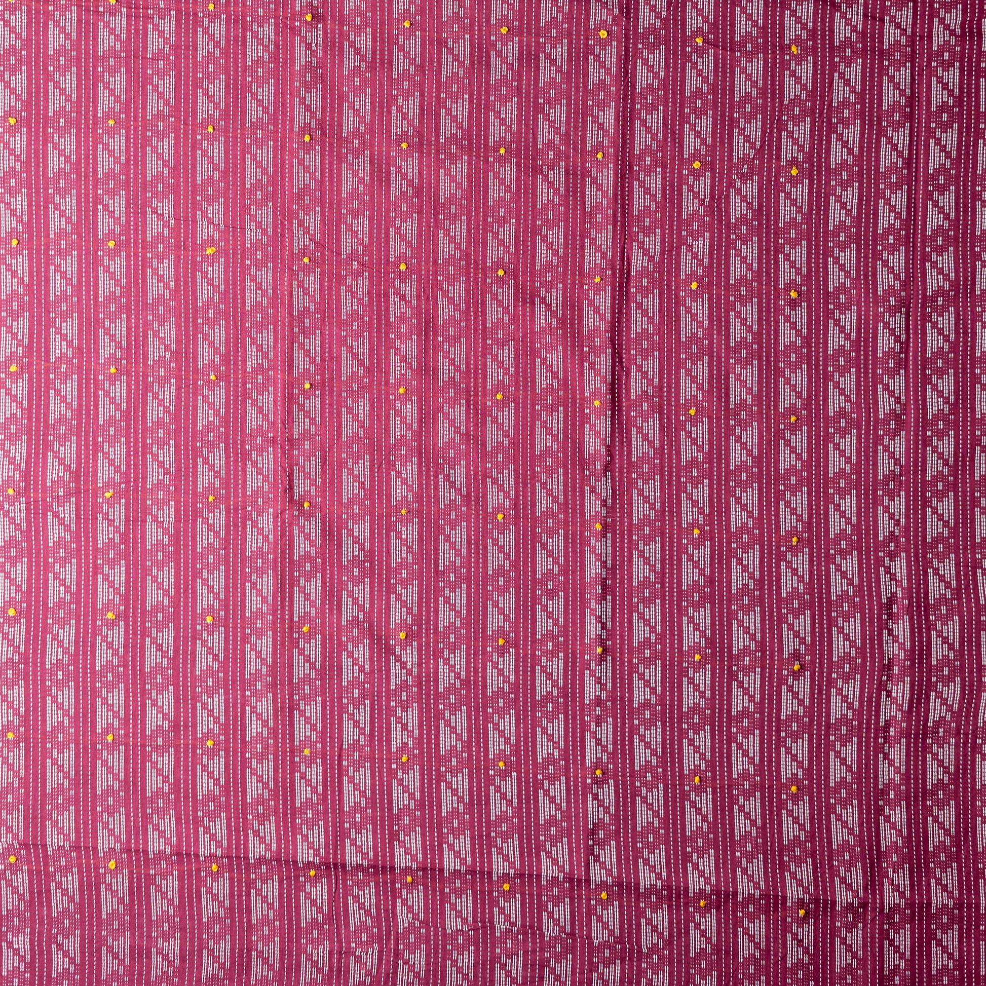 Cotton wine color top with katha work