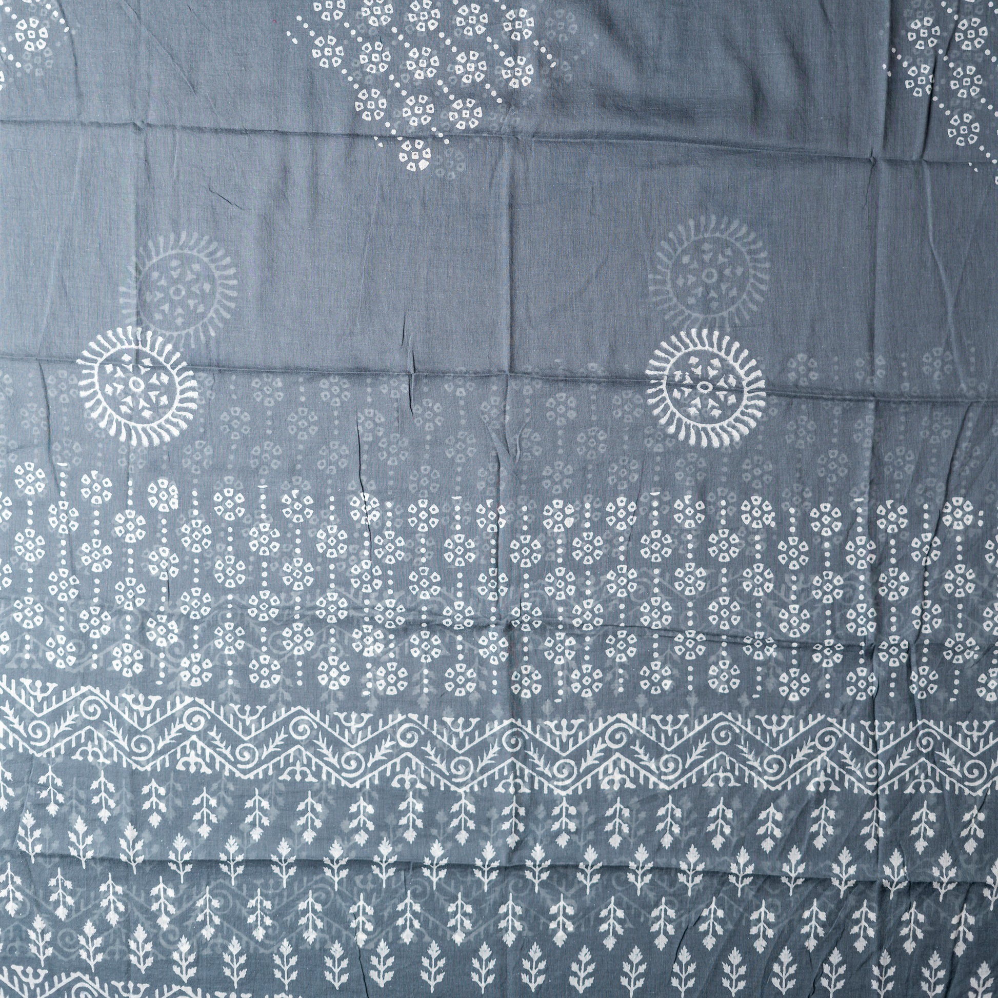 Mul cotton dupatta with matching print design.