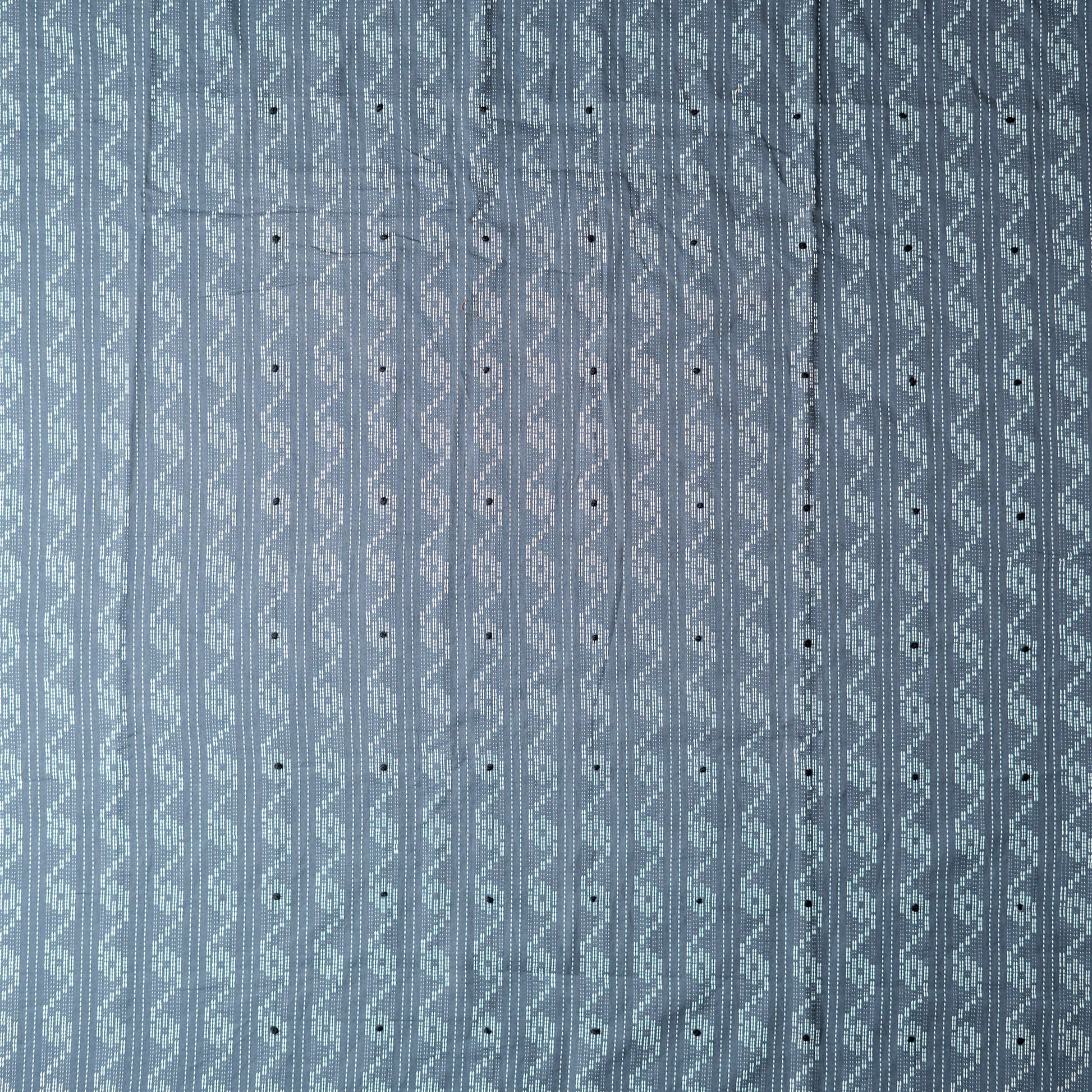 Cotton grey color top with katha work