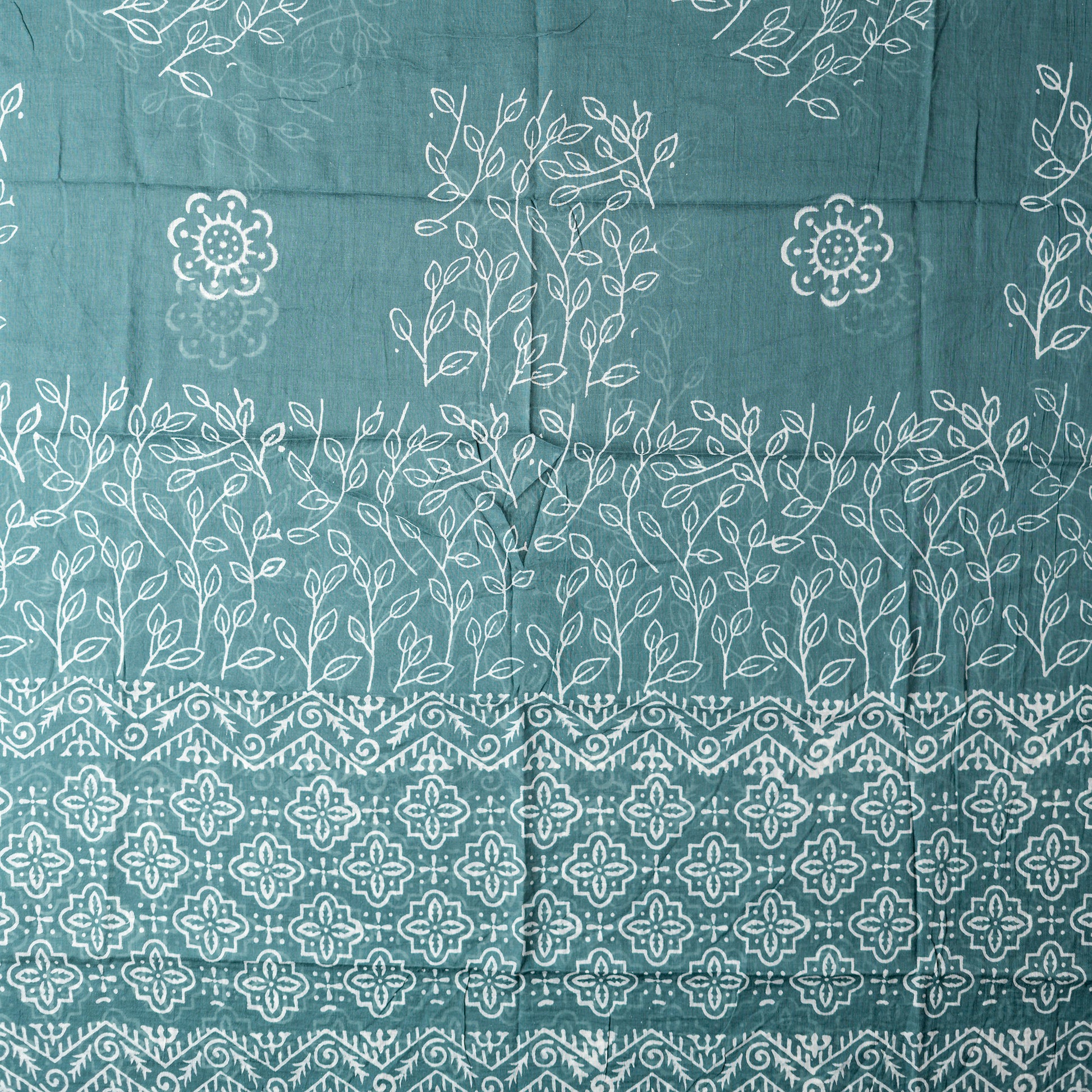 mul cotton dupatta with matching print design.