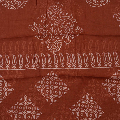 cotton mul dupatta with batik prints