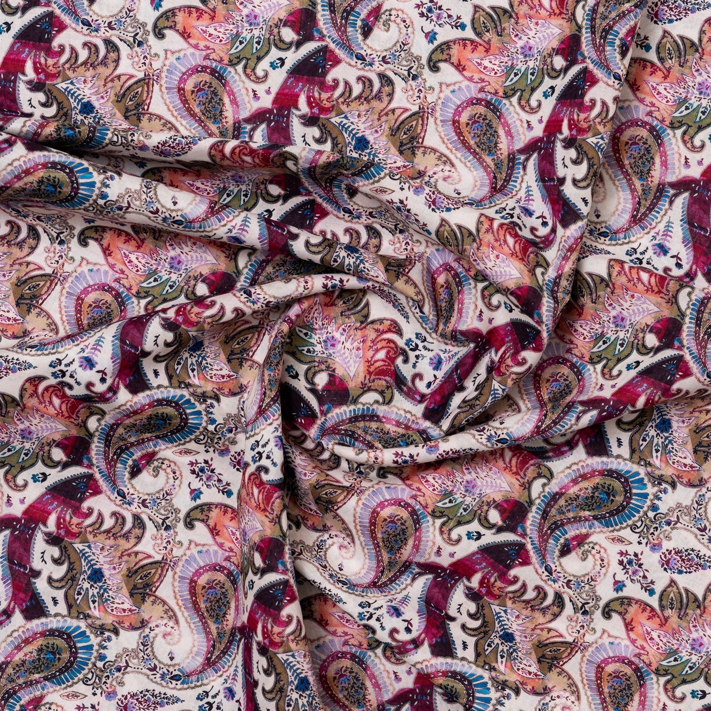 cambric cotton fabric with digital print