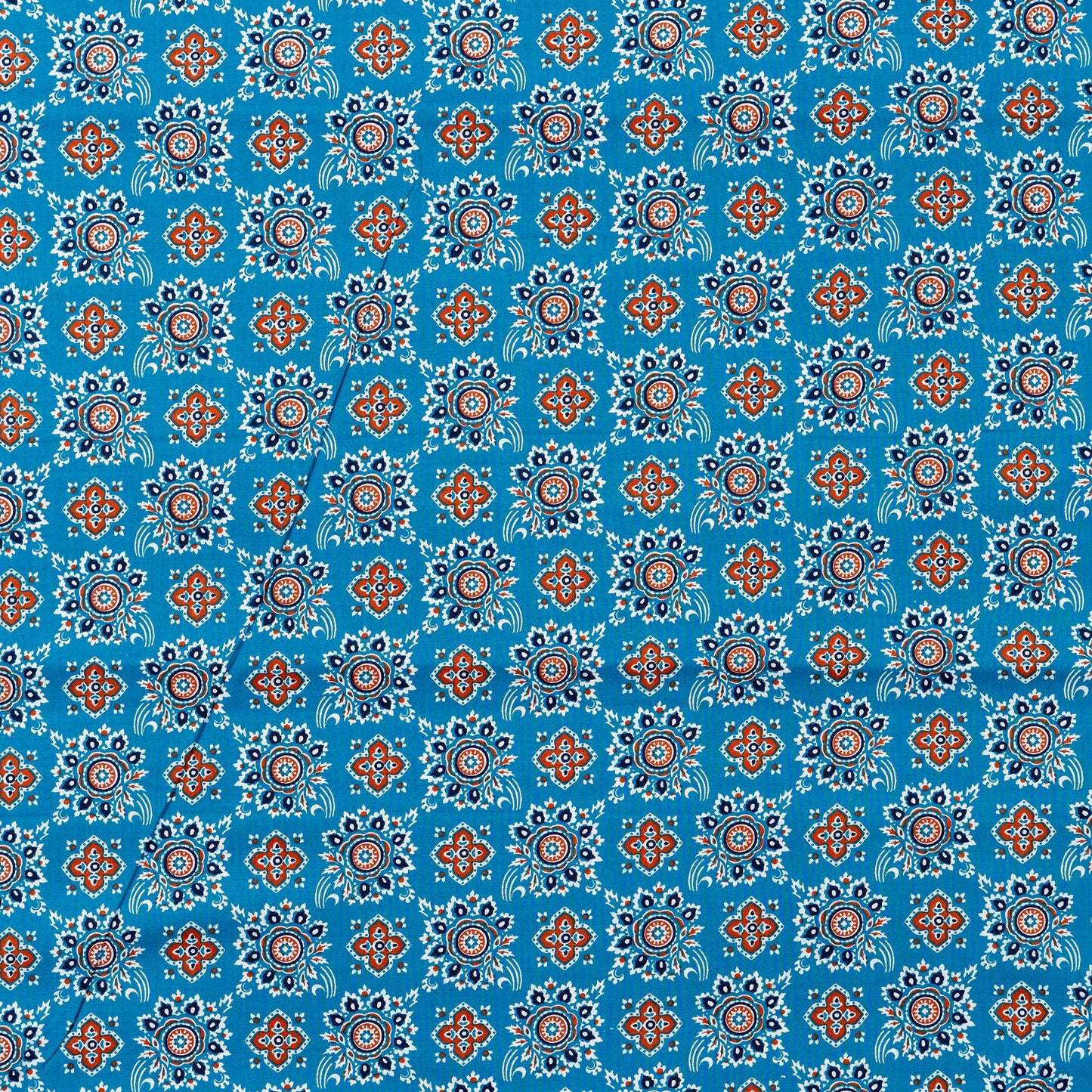 Cotton Printed Fabric by Meter (Blue)