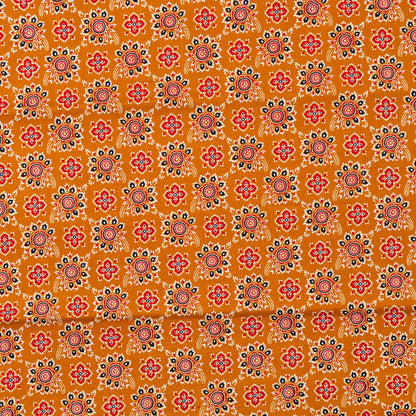 cotton bronze color printed fabric