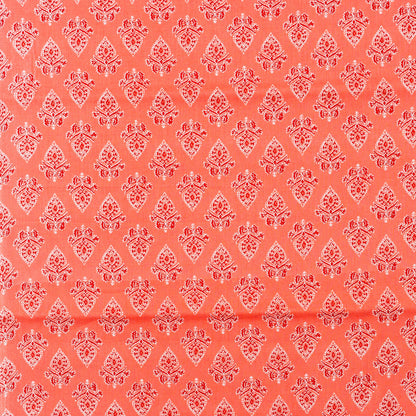 light pink color cotton fabric with print design