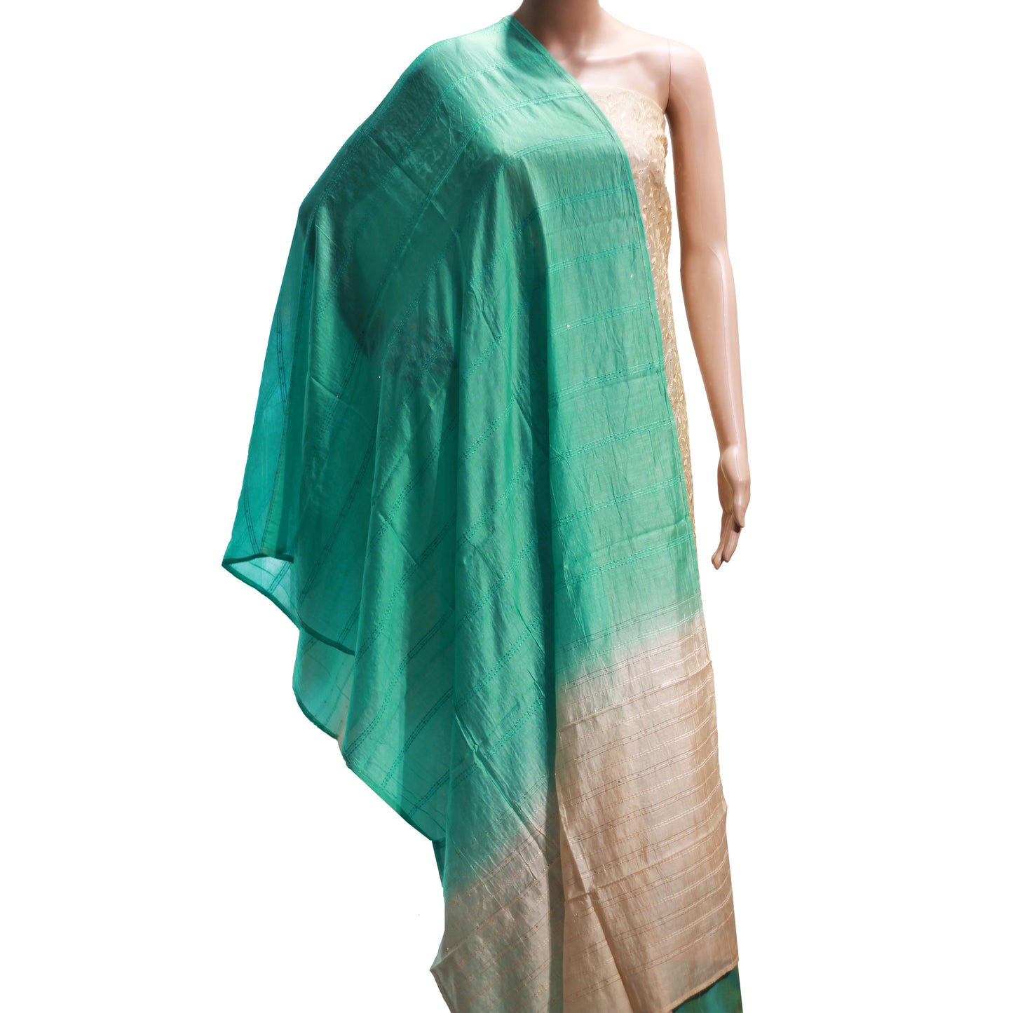 party wear dress material with silk dupatta