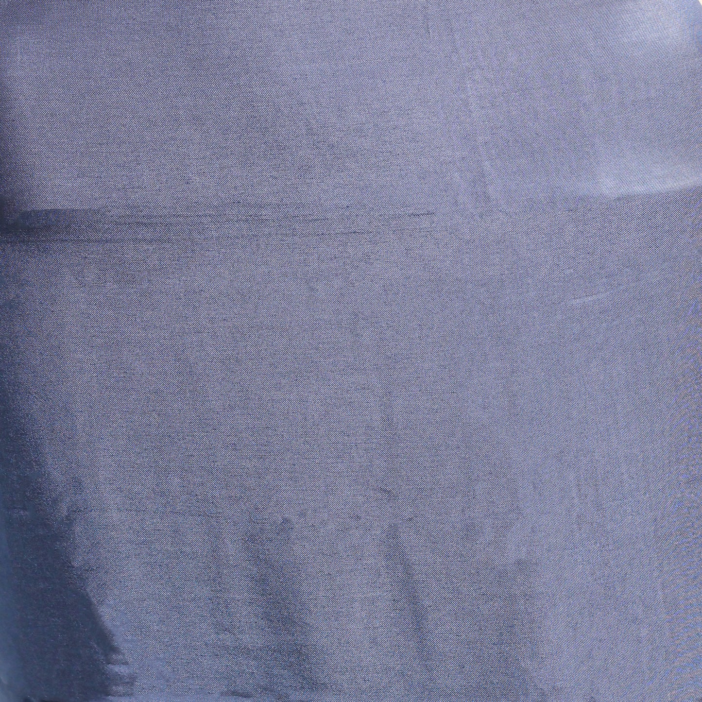 Steel Blue Silk Dress Material